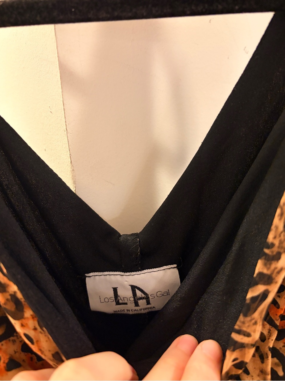 Animal Print V-Neck Sleeveless Midi Dress - Brown - Picture 3 of 4